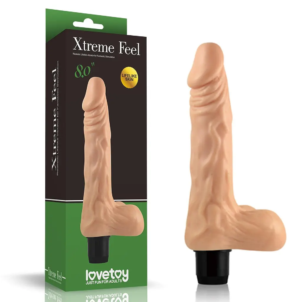 Реалистичный вибратор Lovetoy Real Feel 20 см телесный - фото 2