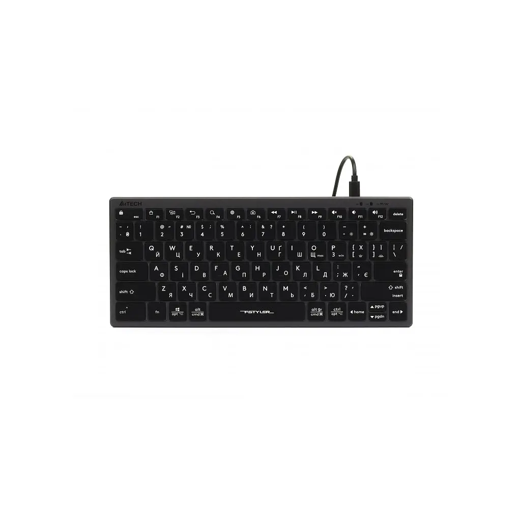 Клавіатура A4Tech FX61 USB Grey - фото 2