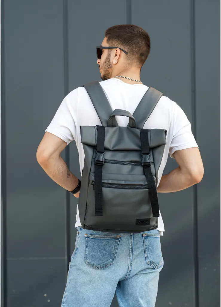 Мужской рюкзак Sambag RollTop Zard графитовый 31 х 30 х 16 см (24238009m) - фото 5