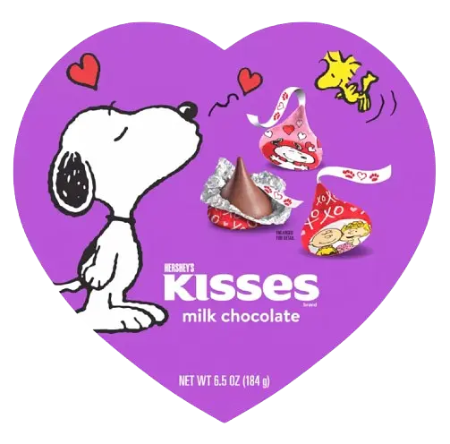 Шоколадні цукерки Hershey's Kisses Valentine's Day Milk Chocolate Snoopy and Friends 269г - фото 7