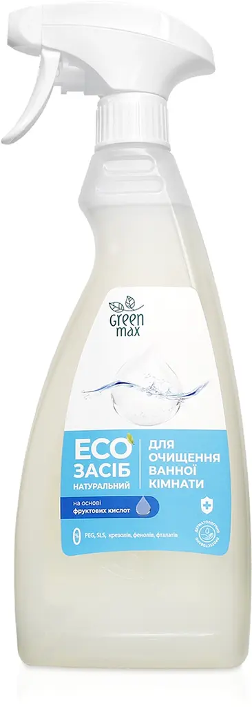 Екозасіб натуральний Green Max для очищення ванної кімнати з розпилювачем 500 мл Choice