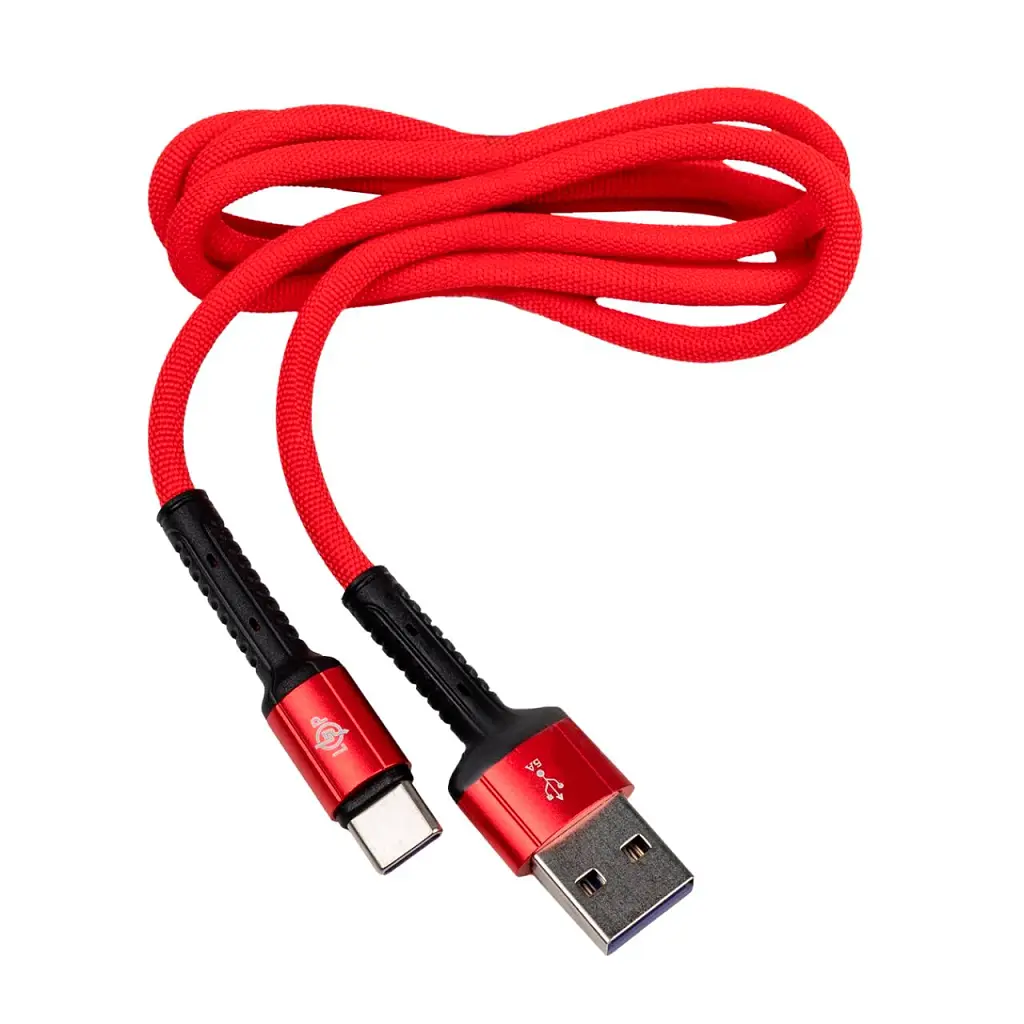 Кабель LogicPower LS63C-5A USB 3.0 to Type-C 5A QC3.0 с быстрой зарядкой 1 м красный - фото 2