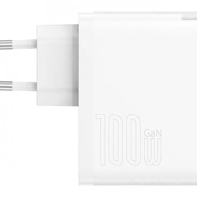 Мережевий зарядний пристрій Baseus GaN5 Pro Fast Charger Type-C+USB 100 W CCGP090202 White - фото 4