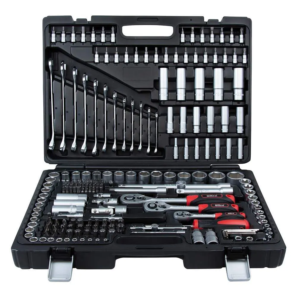 Набір насадок торцевих і біт Ultra 1/4", 3/8", 1/2" 216 шт CrV Taiwan (6003262) - фото 4