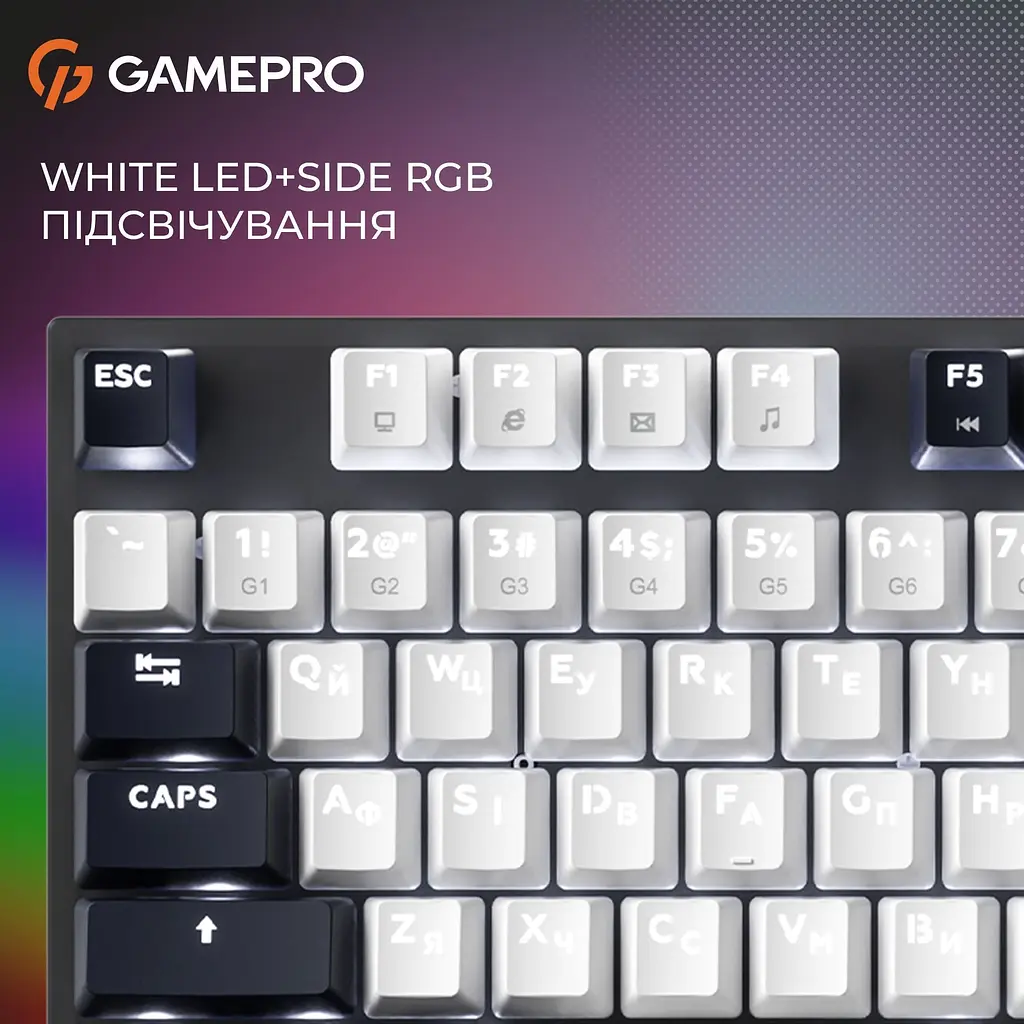 Клавіатура GamePro Genesis Metallic Outemu Red Swithes USB Black (MK144B) [152665] - фото 16