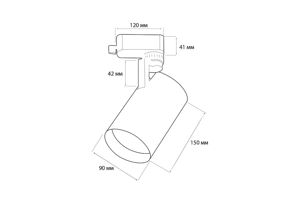Трековий Світильник MJ-Light 8930-3T 30W BK 4000K - фото 2