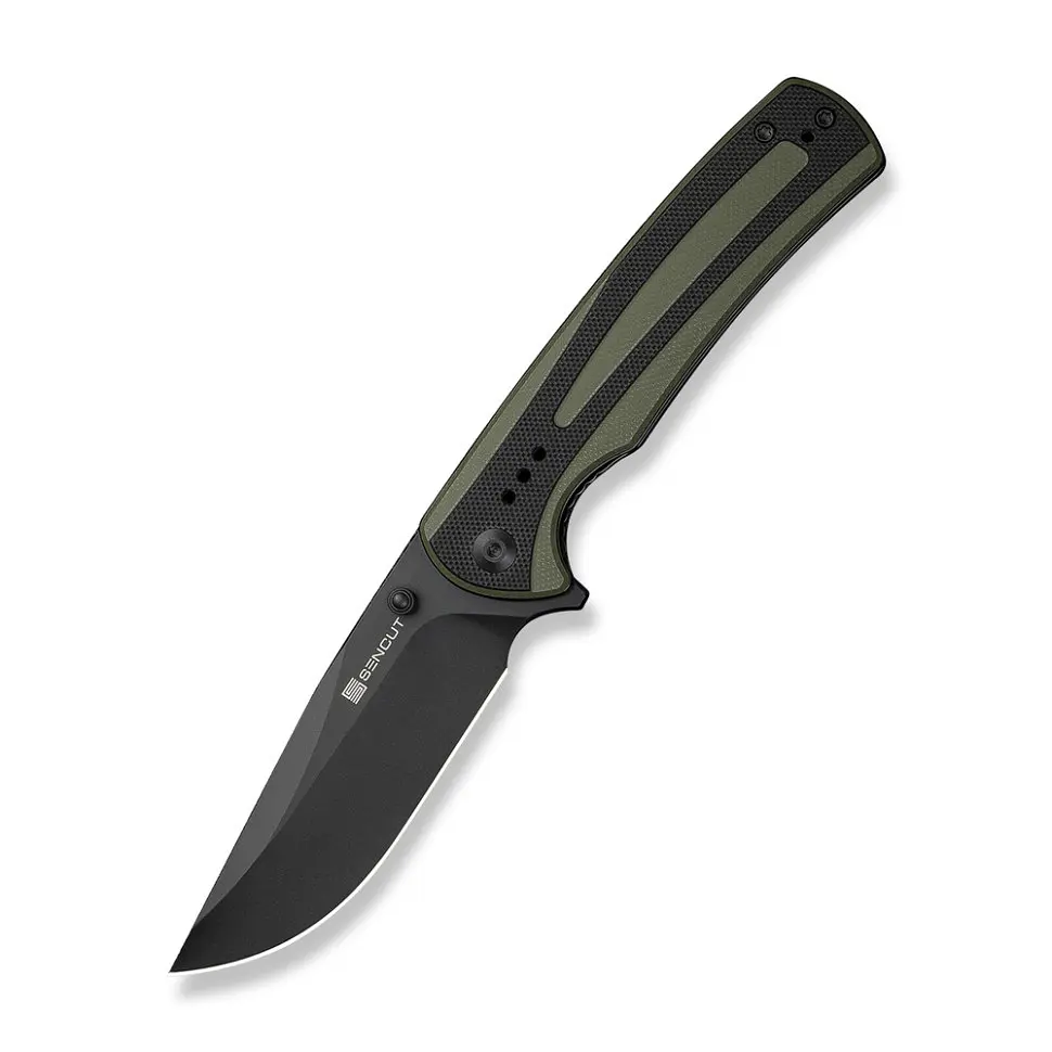 Ніж cкладний Sencut Regnator S24057-2 зелений - чорне лезо - фото 2