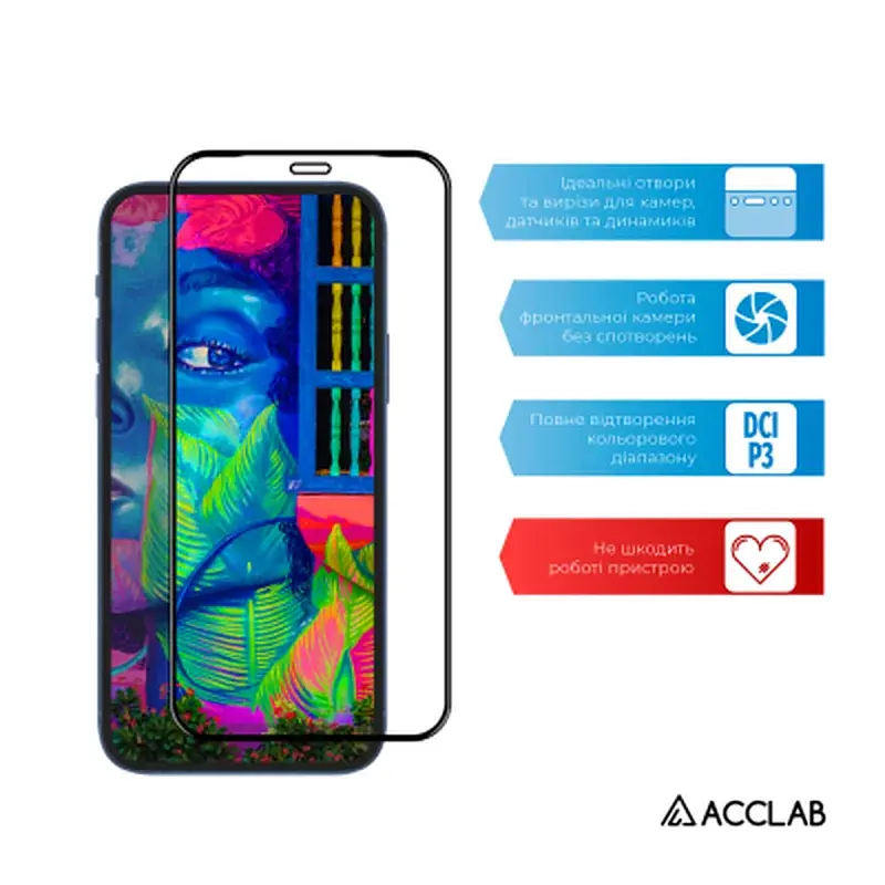 Скло захисне ACCLAB Full Glue ESD Apple Iphone X/XS/11 Pro (1283126532139) - фото 4