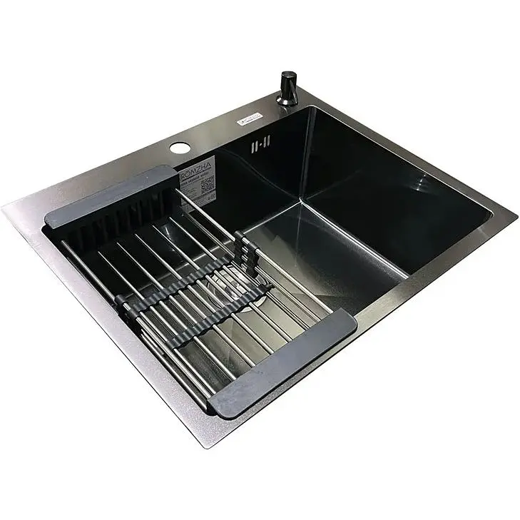 Кухонна мийка Romzha Arta U-550S Max BL - фото 4