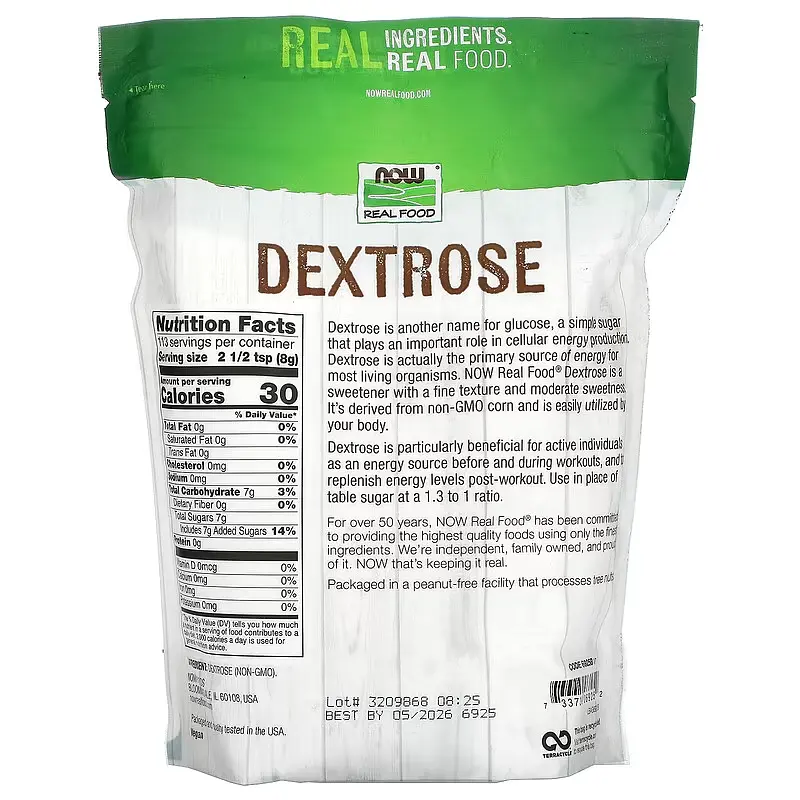 NOW Декстроза, Dextrose - 907 г - фото 2