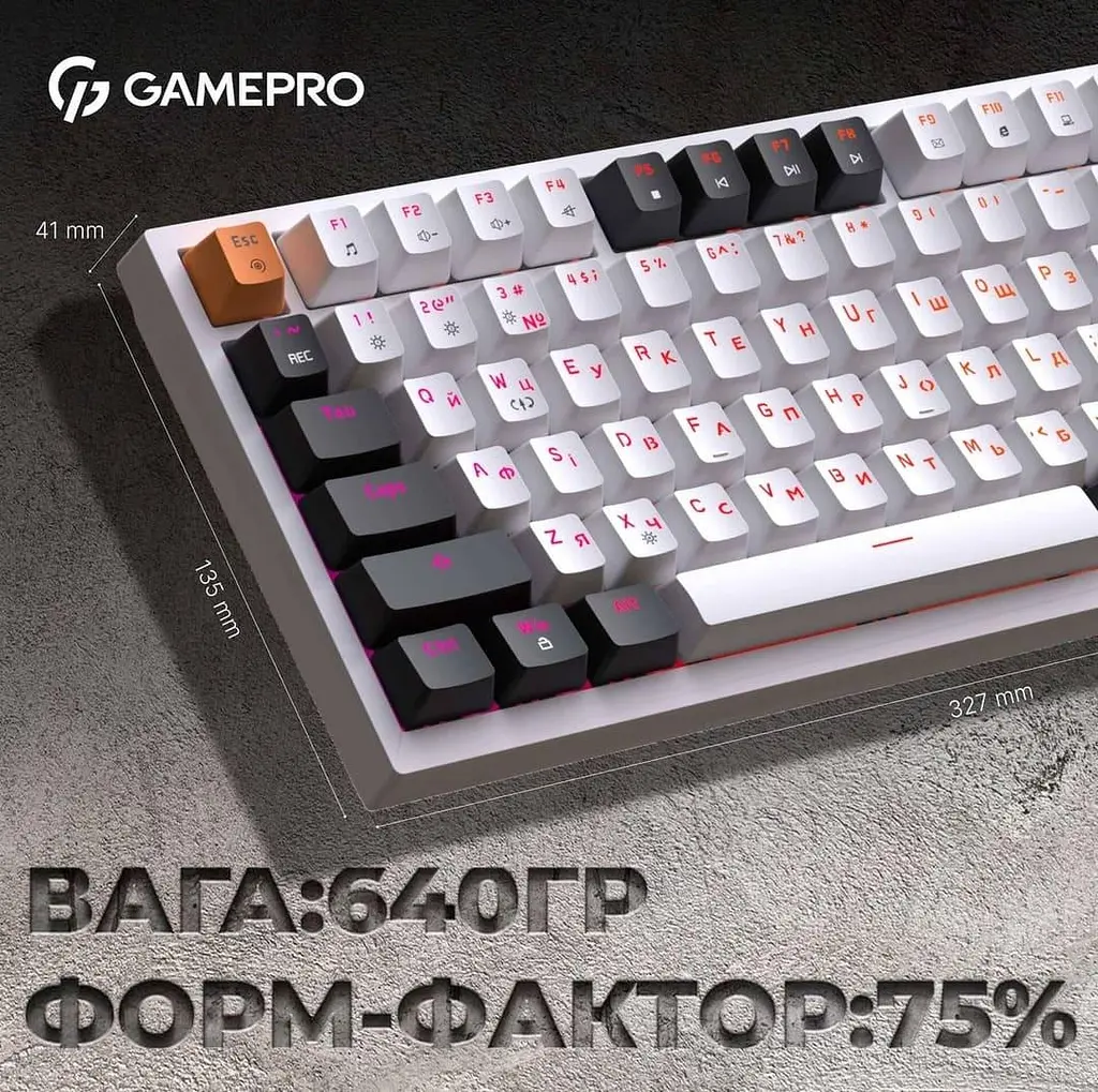 Клавіатура GamePro MK160W Outemu Red Hot-Swap RGB USB White (MK160W) - фото 14
