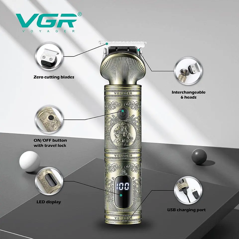 Тример для стрижки з LED-дисплеєм VGR V-962 - фото 3