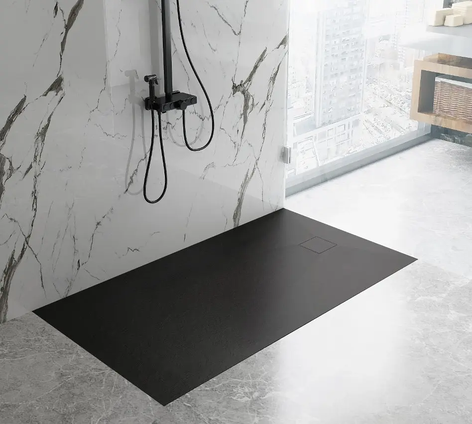 Душевой поддон Rea Magnum 80x100 black REA-K3330, Черный матовый - фото 2