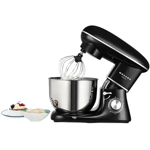 Планетарный тестомес Mozano AGD/ROB/01 2300 Вт 6.2 л 6 скоростей чаша нержавеющая сталь черный - фото 3