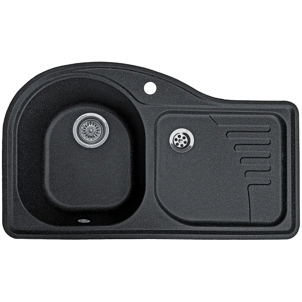 Мойка кухонная Valetti 52N гранитная 840х510 мм черная - фото 2