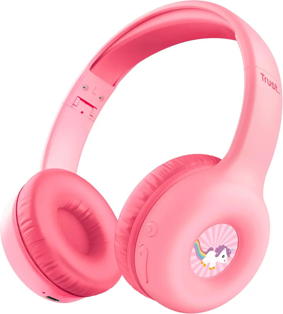 Навушники On-ear Nouna Kids, Wireless, Mic, Рожевий Trust teh0013086 - фото 2