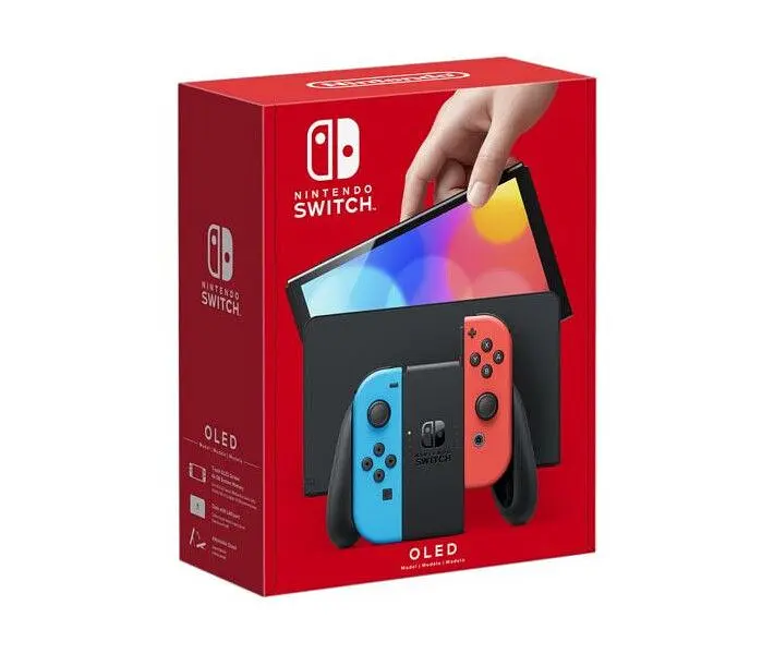 Портативна ігрова консоль Nintendo Switch OLED with Neon Blue and Neon Red Joy-Con [64459] - фото 2