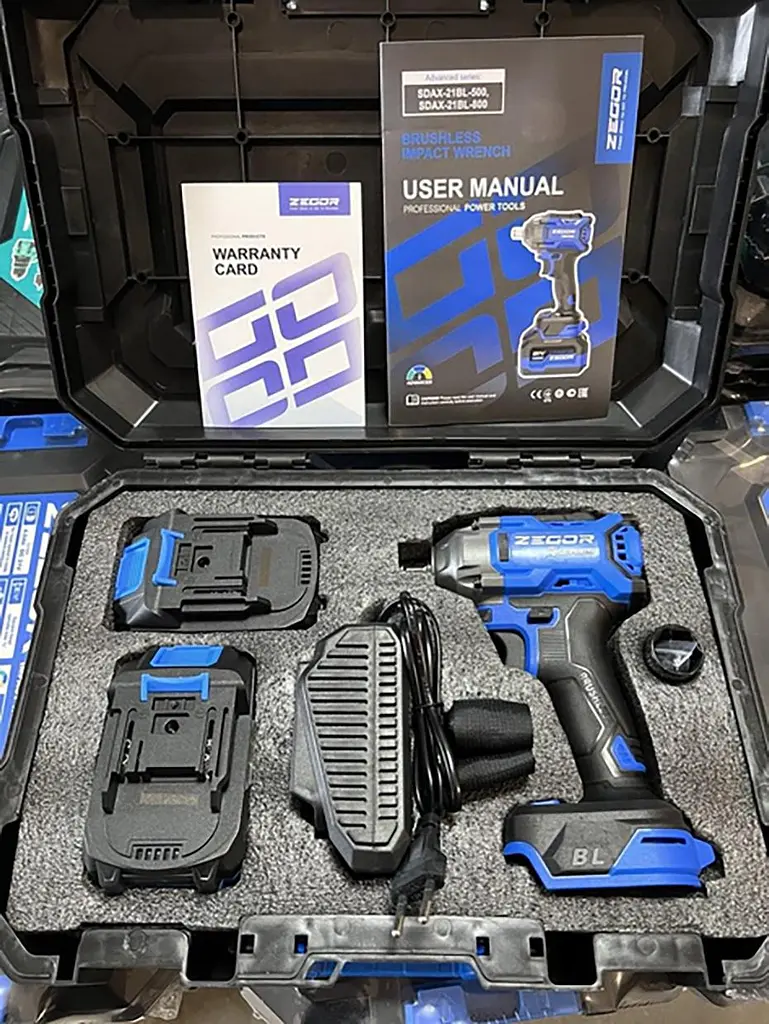 Гайковерт ударний акумуляторний Zegor SDAX-21BL-500 21V Advanced 2 батареї безщітковий двигун/реверс/з підсвічуванням - фото 11