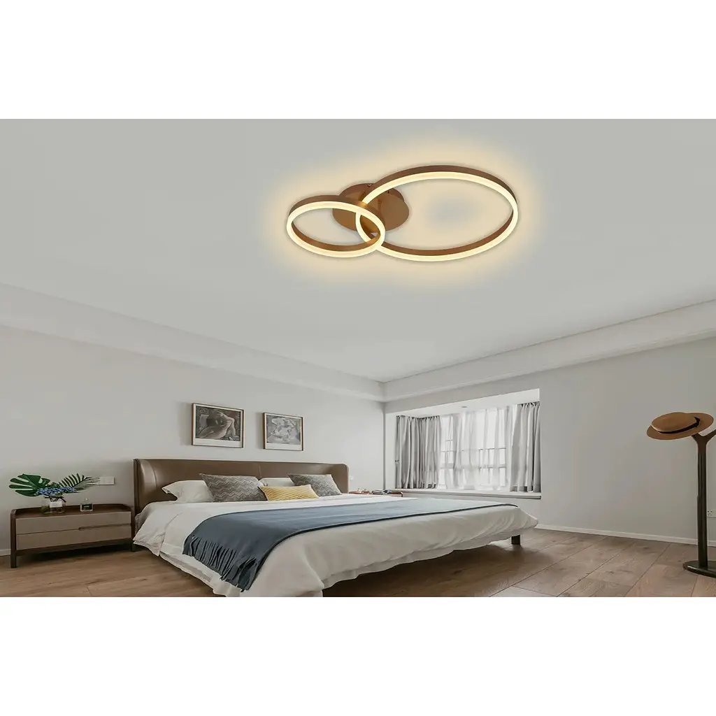 Світильник стельовий Miorro LED Solo з пультом ДУ та APP 56W 720х300х120мм золото (51-313-014) - фото 8