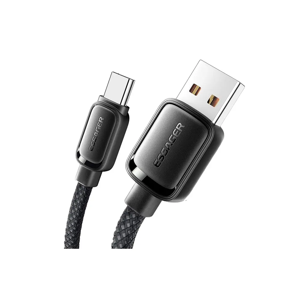 Дата кабель USB 2.0 AM to USB-C 1.0m 7A black Essager (EXCT-TD01-P) - фото 3