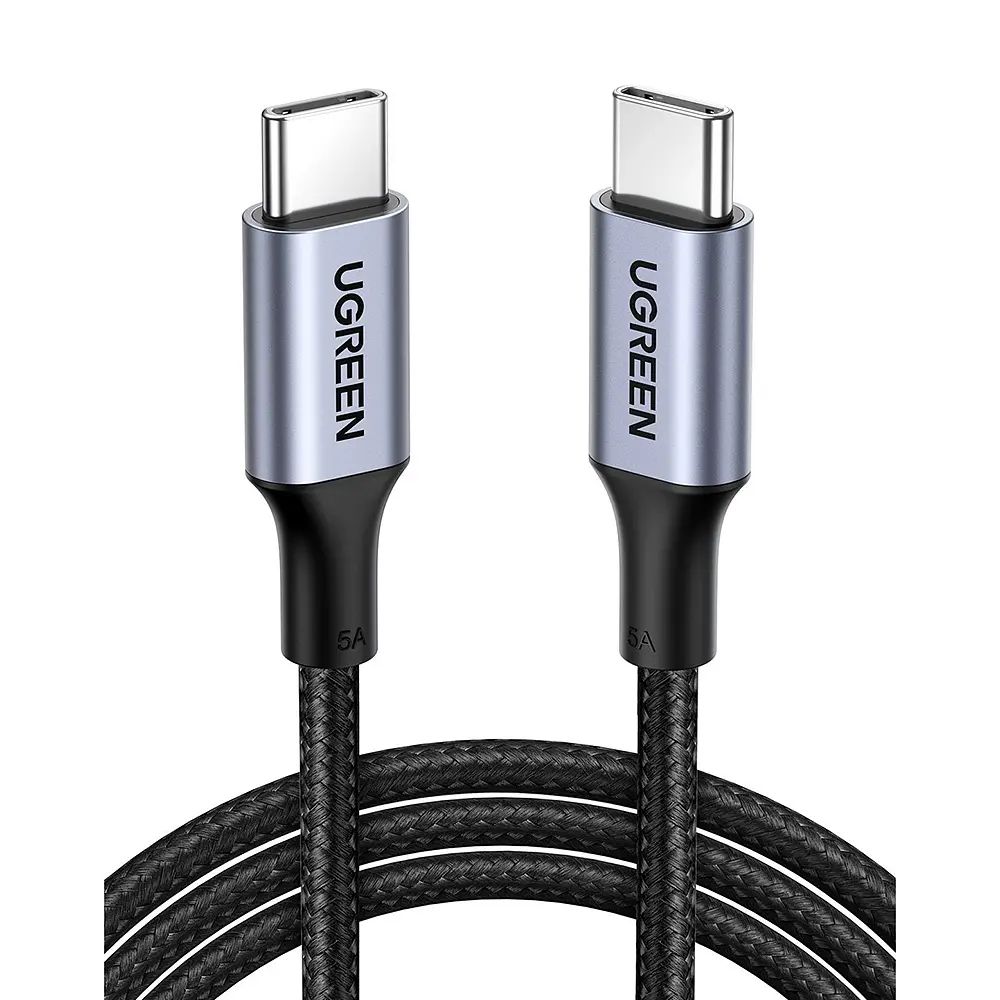 Кабель USB 2.0 Type-C M-M, 3 м, 100W Чорний, Alu Case with Braid US316 UGREEN - фото 2
