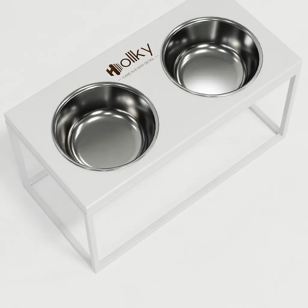 Hollky Base L — миски на підставці для середніх і великих собак (2 × 0,95 л, висота 20 см) - фото 5