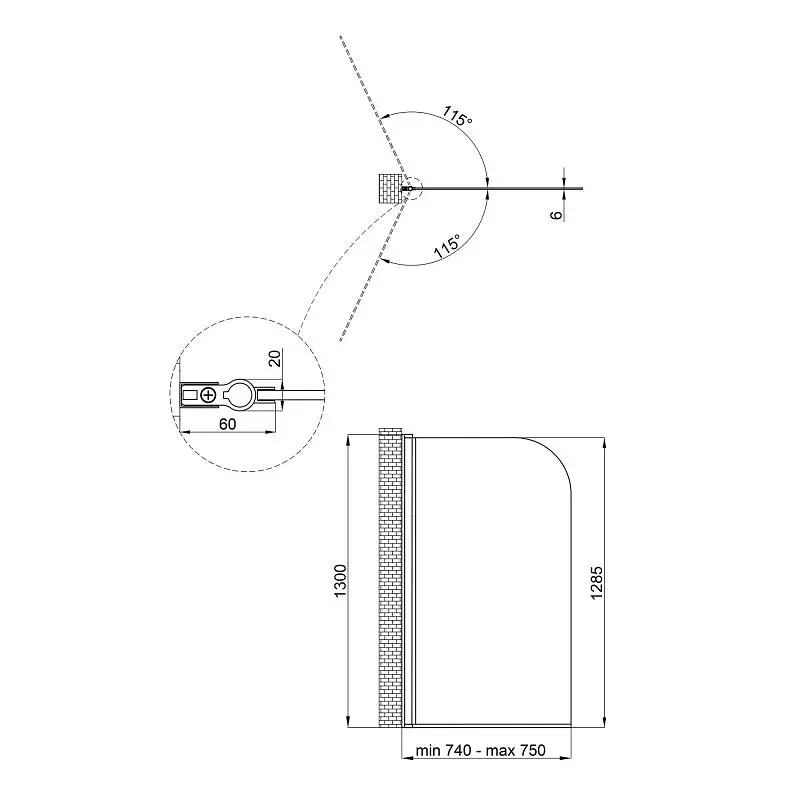 Шторка для ванни Qtap Standard CRM407513APL - фото 10