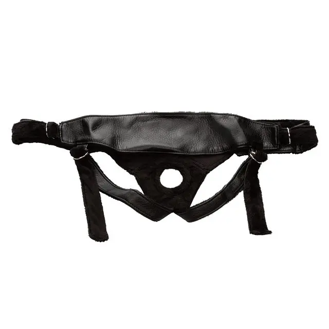 Трусики для страпона Universal Love Rider Platinum Harness, шкірозамінник, чорні - фото 6