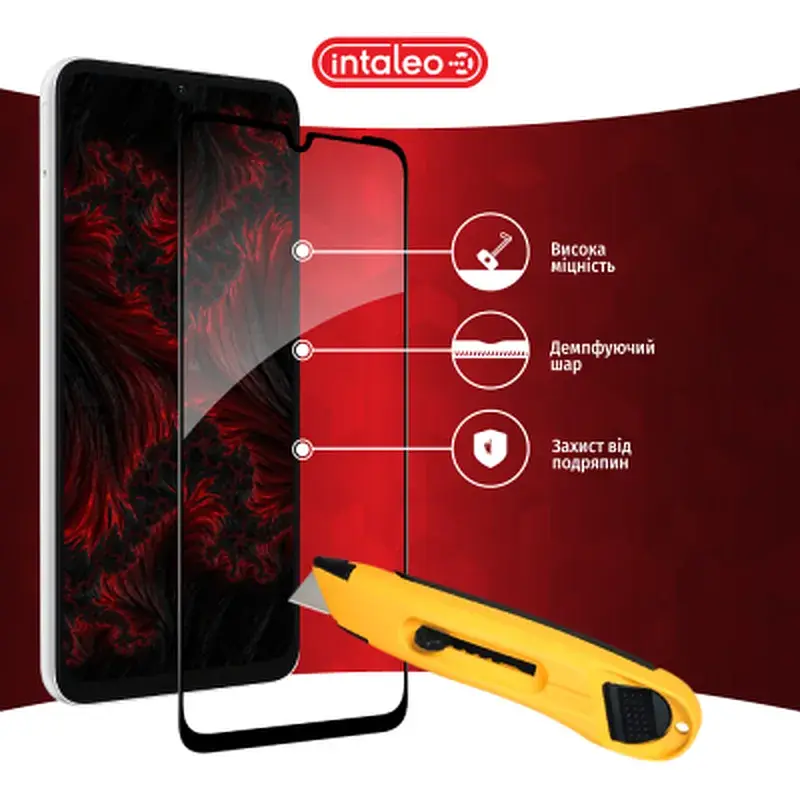 Скло захисне Intaleo Full Glue Samsung A05 Black (1283126578328) - фото 5