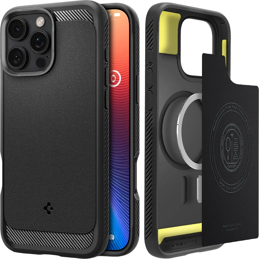 Чохол Spigen Rugged Armor with MagFit для Apple iPhone 16 Pro Matte Black (ACS08115) [115489] - фото 5