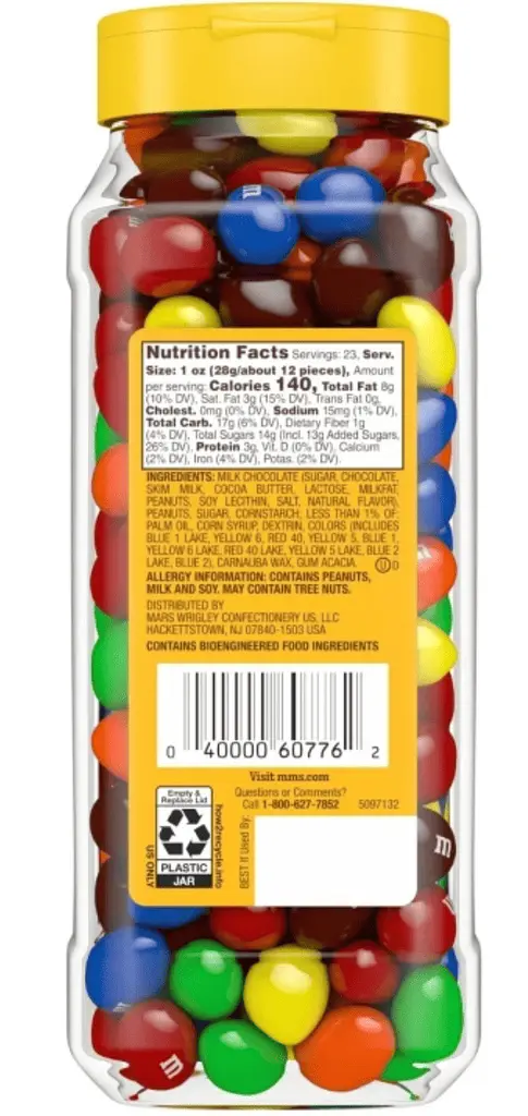 Драже M&M's Peanut Milk Chocolate Candy 652г - фото 2