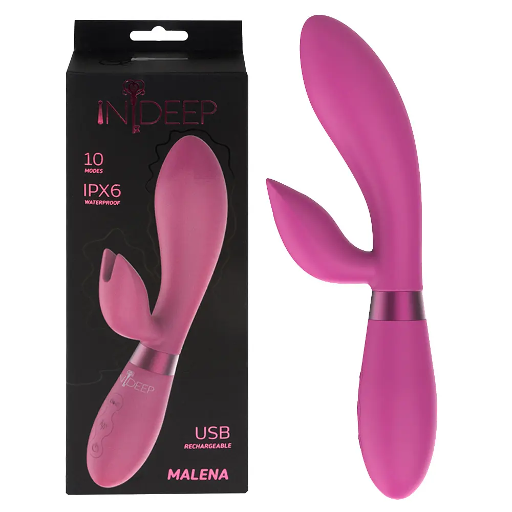 Вібратор-кролик Indeep Malena 21.5 см рожевий - фото 5