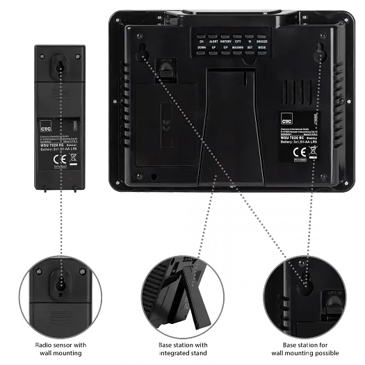 Метеостанція Clatronic WSU 7026 Black - фото 4