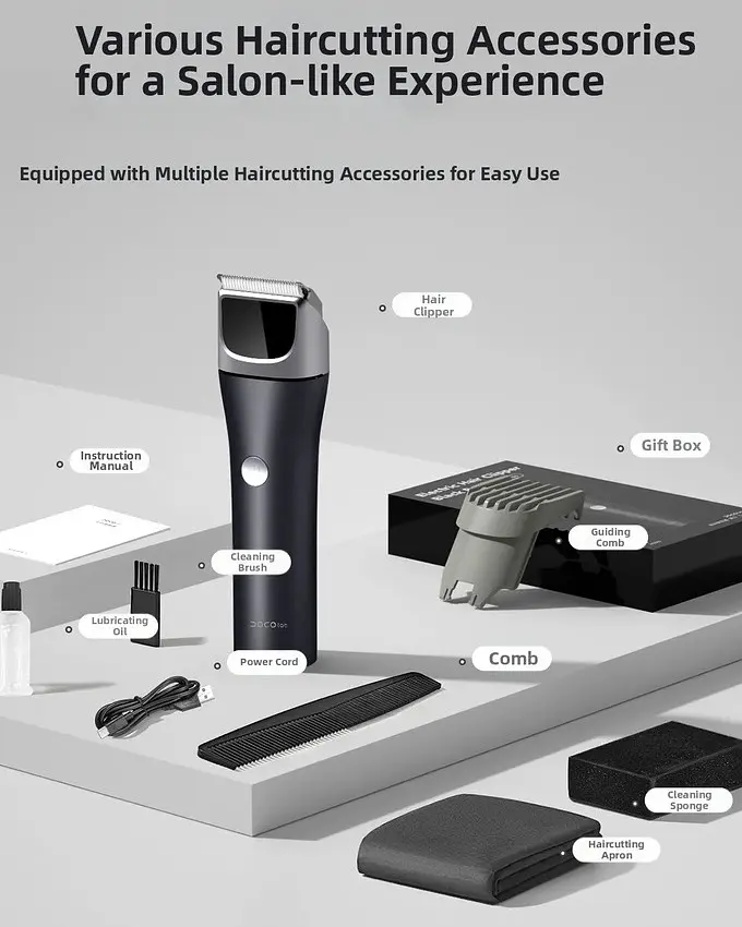 Машинка для стрижки Xiaomi DOCO Electric Hair Clipper · Black Knife Turbo Edition Metallic Deep Blue (54232) - фото 7
