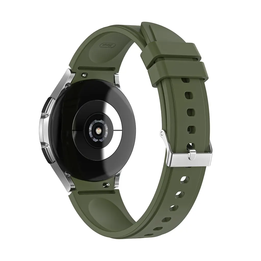 Ремінець для Samsung Galaxy Watch 4 44mm - хакі ширина кріплення 20мм силікон Watchbands Galaxy Classic (W43-5WB43968540) - фото 2