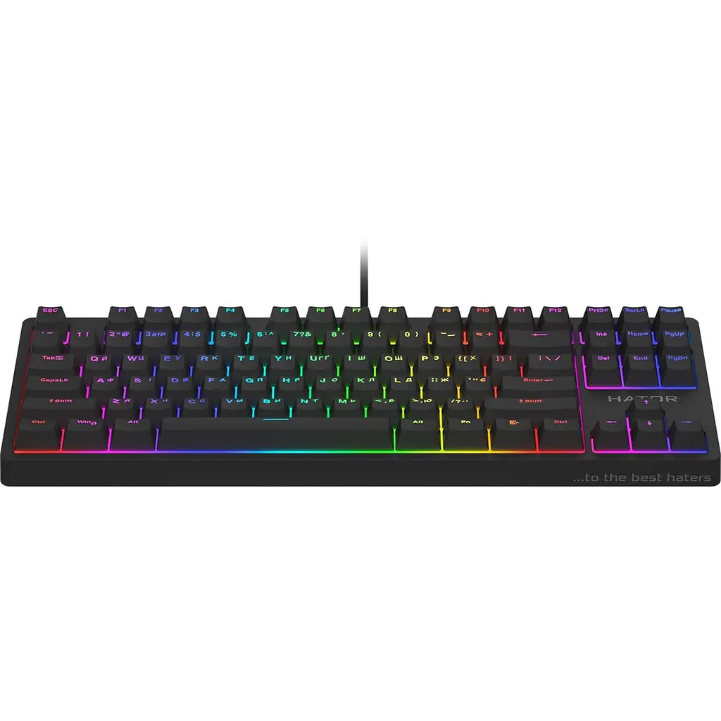 Клавіатура HATOR Rockfall 2 Mecha TKL orange RGB USB Black (HTK-520) - фото 3