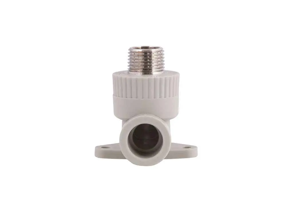 Кут Thermo Alliance 1/2" 90° d 20мм поліпропіленовий 1/2"З настінний, з кріпленням для поліпроп. труб (DSE501) - фото 5