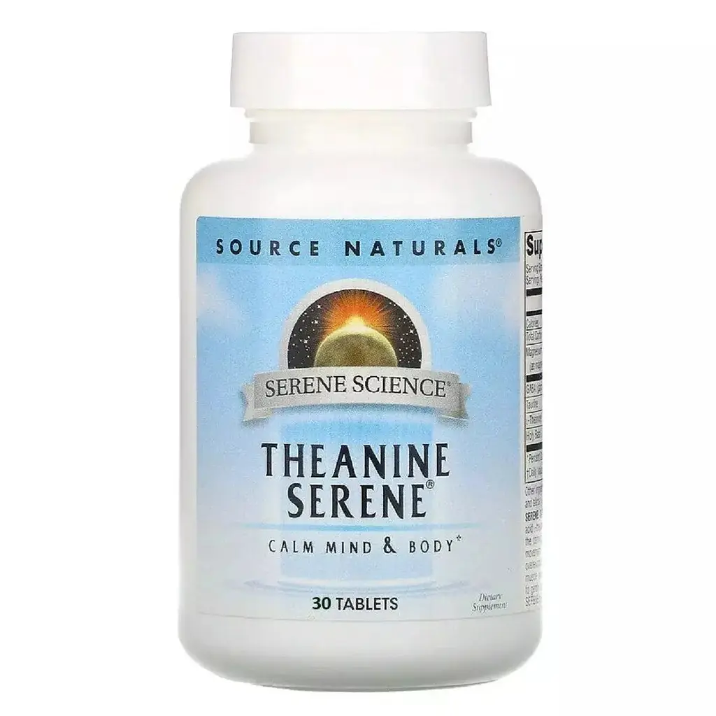 Амінокислота Serene Science Theanine Serene, 30 таблеток Source Naturals fit0018824