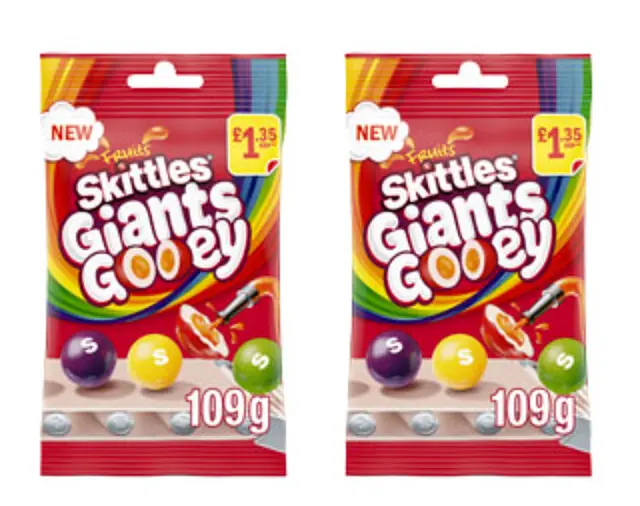 Драже Skittles Giants Gooey Pouch Bag 109g - фото 5