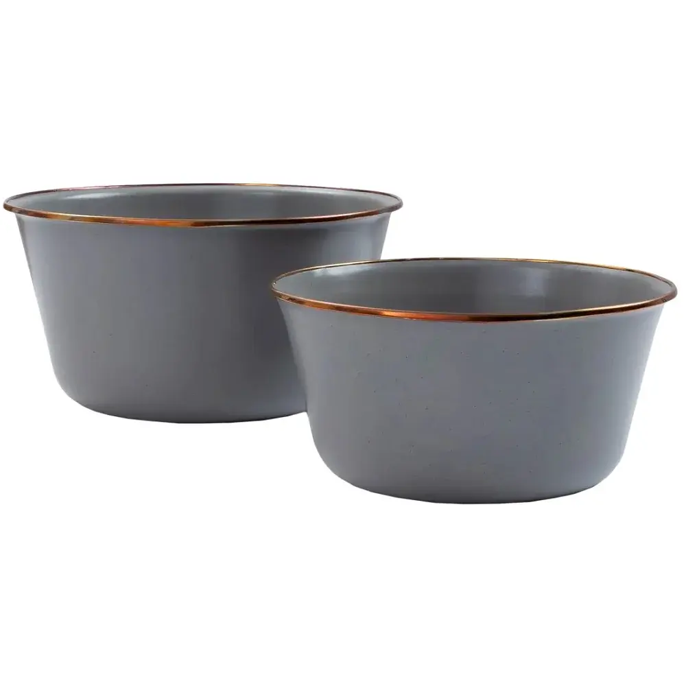 Набір Barebones Mixing Bowl/Enamel 2 миски slate grey