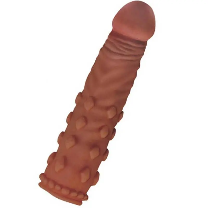 Насадка на член Lovetoy Pleasure X-Tender Penis Sleeve Brown Add 2, +5 см (коричневий)