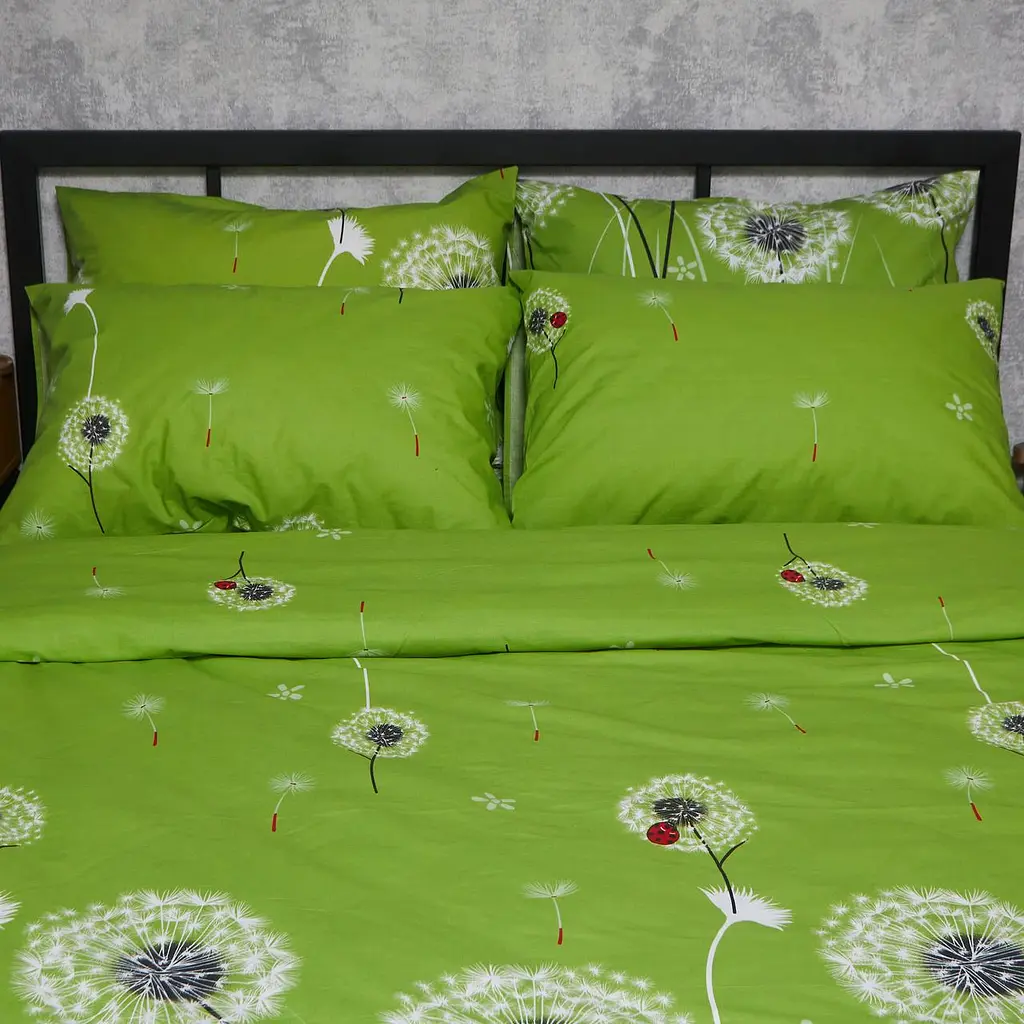 Комплект постільної білизни Moon&Star Бязь Gold Люкс Green Harmony King Size 220x240 наволочки 4х50х70 - фото 6