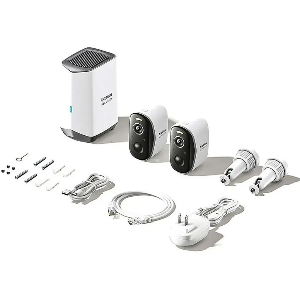 IP-камера відеоспостереження Baseus Security N1 Plus Outdoor Camera 2K 2-Cam Kit White EU - фото 7