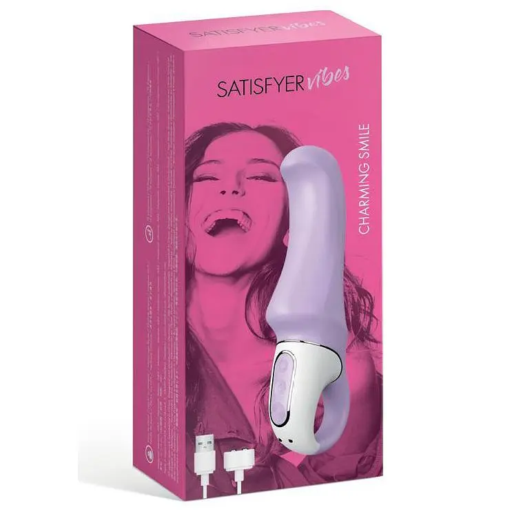 Вібратор Satisfyer Vibes Charming Smile Гнучкий потужний для точки G, 18.5х3.5 см бузковий - фото 6