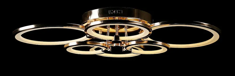 Люстра стельова LED Splendid Ray LK38/2+2+2, 200W, золото/білий, сучасний стиль, з пультом, димер - фото 3