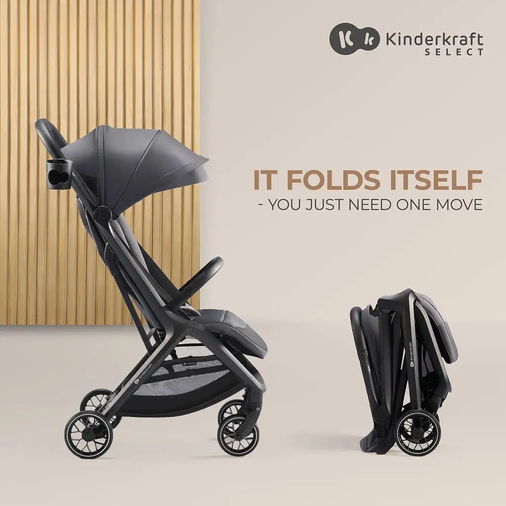 Прогулочная коляска Kinderkraft Nubi 2 Sand Beige бежевая (00-00305182) - фото 5