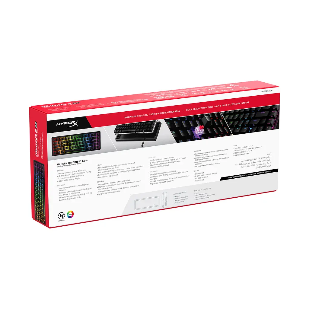 Клавіатура HyperX Origins 2 65 HX Red USB Black (B4QS3AA) - фото 9