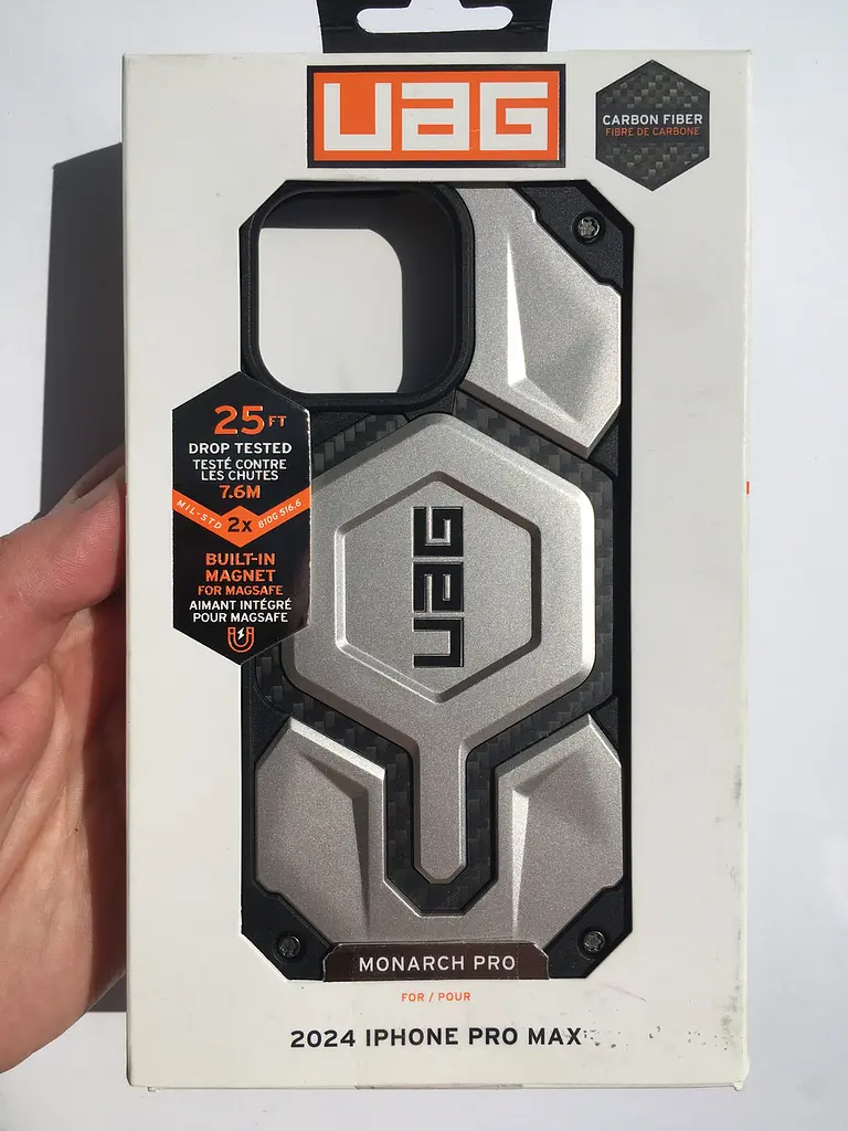 Оригінальний протиударний чохол для iPhone 16 Pro Max UAG Monarch Titanium 114457113636 - фото 8