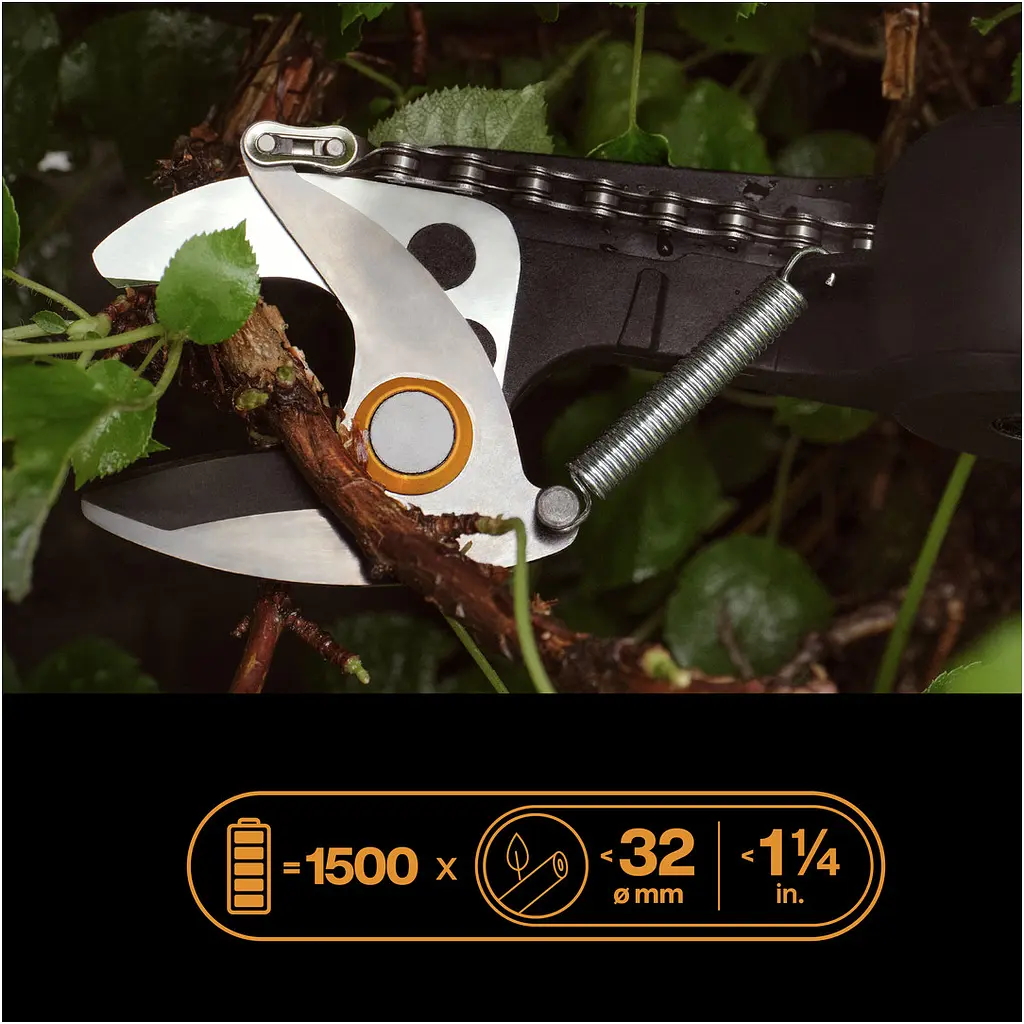 Акумуляторний площинний гілкоріз Fiskars eLopper без акумулятора (1082299) - фото 3