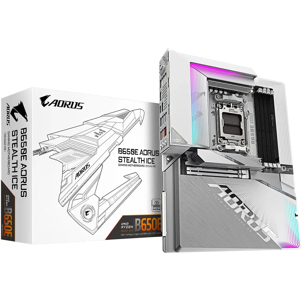 Материнська плата Gigabyte B650E A Stealth Ice Socket AM5 - фото 2